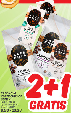  cafe nova koffiebonen koffiecups 1 2 5 11 20 500 lungo classico grind zacht lily mcafee 06 rond medium post 20x aluminium capsules quality ultimo roasted coffee be colombia brazilie anda sterkte peru dark roast profondo sula bonen pak stuks zak 14 9 