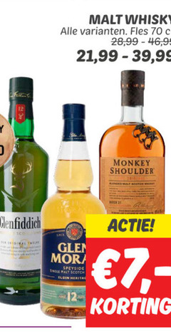  7 malt whisky fles 28 99 46 monkey shoulder glenfiddich twelve mora speyside single 