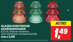  glazen kerstboom kaarsenhouder cm dinerkaars waxinelichtje elders 3 99 1 