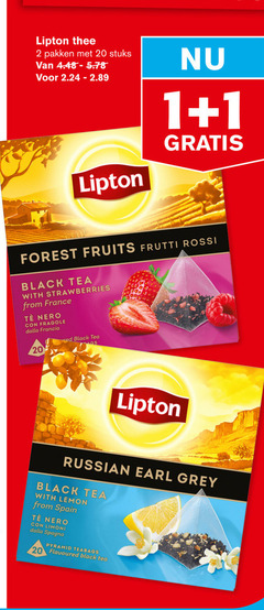  lipton thee 1 2 20 pakken stuks forest fruits frutti rossi black tea with strawberries from france tee nero dalla francia russian earl grey lemon spain limoni pyramid teabags flavoured 