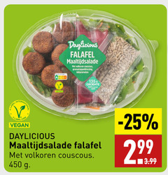  450 label falafel maaltijdsalade volkoren couscous kikkererwten groente 