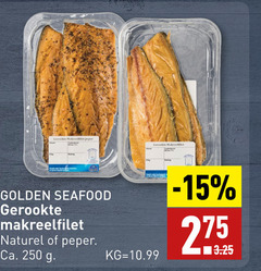  250 gerookte makreelfilet peper golden seafood naturel ca. 