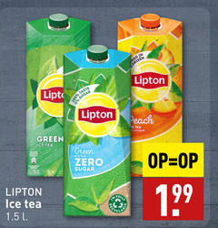  lipton ice tea 100 l green taste zero sugar peach bruisend 