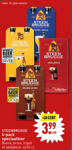  steenbrugge speciaalbieren 4 18 33 alcohol sanctus abbey steen brugge belgian beer world blonde awards belgium silver tripel triple l 00 gold brown brune enriched with spices til pack speciaalbier blond bruin cent 