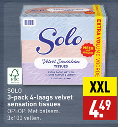  3 4 fsc www.fsc.org solo velvet sensation tissues zacht lichte parfum lotion vel pack balsem vellen minder volume xxl 