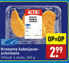  4 360 krokante kabeljauw schnitzels gecertificeerd duurzame visserij www.msc.org nl gewicht gebruiken inhoud stuks 