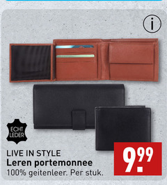  100 leder ei live style leren portemonnee geitenleer stuk 