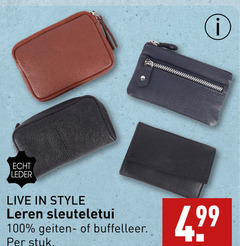  99 100 leder live style leren sleuteletui geiten buffelleer stuk 