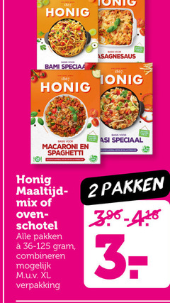  honig maaltijdmix 2 3 1867 basis bami macaroni spaghetti maaltijd mix oven schotel pakken combineren xl 