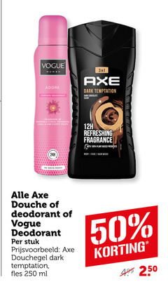  50 100 250 vogue women adore perfume deodorant axe dark temptation chocolate scent fragrance adorable floral freshness vanilla and exotic fruits refreshing with plant based body face hair wash white marks douche stuk douchegel fles ml 