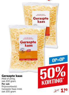  geraspte kaas 50 200 oven pizza pasta gerechten hollandse bodem mild voordeel pittig zak 