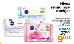  4 25 rose care nivea reinigings doekjes reinigingsdoekjes stuks 