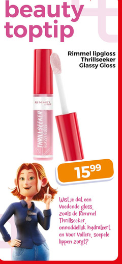  beauty rimmel lipgloss gloss thrill voedende hydrateert soepele lippen 