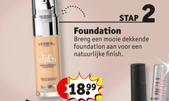  2 oreal true foundation stap dekkende natuurlijke finish 