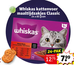  whiskas kattenvoer 24 maaltijdzakjes classic 1 meaty meals les pas classiques nice pak 