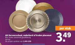  placemats serveerschaal onderbord kralen placemat goudkleurig varieeren stuk 