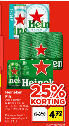  heineken silver blikjes bier 6 25 33 pack since reine koude lende biertje gone ge piste goudgele hakker rakker le bakker bee kou burke b pils soorten blik stuk gekoeld 