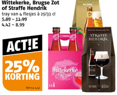  straffe hendrik brugse zot speciaalbieren 4 25 wittekerke tray 33 blond liter v.a. rose 