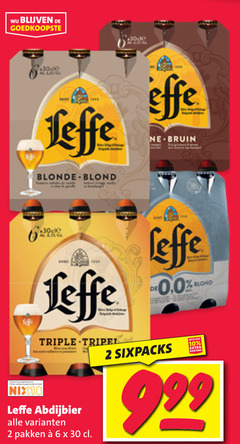  leffe speciaalbieren 2 6 8 10 13 18 30 99 1040 effe bruin blonde blond triple tripel sixpacks jaar alcohol tabak nix18 abdijbier pakken 