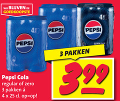  pepsi cola 3 4 25 430 regular zero pakken 3.99 