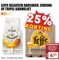  karmeliet leffe krat bier speciaalbieren 1 3 6 25 30 belgisch abdijbier corona tripel nix18 blonde blond pak kratten 