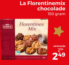  150 la chocolade florentines mix 