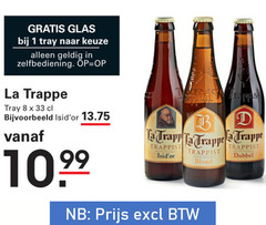  la trappe speciaalbieren 1 8 33 glas tray zelfbediening trappen b trappist blond dubbel 