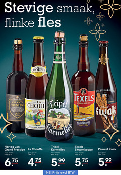  karmeliet texels la chouffe pauwel kwak speciaalbieren 3 15 18 750 flinke fles biere blonde blond bier tripel speciaalbier belgian original since amber beer hertog jan prestige rijk palet geroosterde mout karamel volmondige frank bitterheid tweede gerard meesterbrouwer bay ride belge brasserie sa skuumkoppe karaktervol donker tarwebier grand www 5.99 