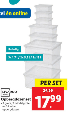  1 2 3 8 18 online delig 3x 7 2x 5 l livarno home opbergdozenset kleine opbergdozen 