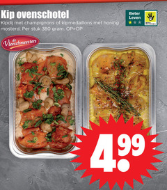  kip ovenschotel kipdij champignons kipmedaillons honing mosterd stuk vleeschmeesters beter leven 4 9 