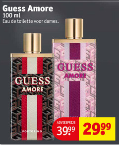  100 guess amore ml eau toilette dames portofino 