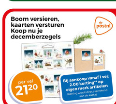  1 2120 boom versieren kaarten versturen decemberzegels riz postnl vel merk artikelen kassa 