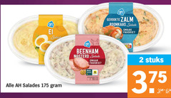  albert heijn huismerk salade 2 beenham mosterd favoriet salades beter leven gerookte zalm roomkaas tri score stuks 