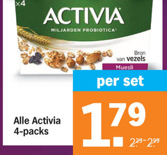  danone activia vruchtenyoghurt 4 x4 miljarden probiotica vezels muesli 