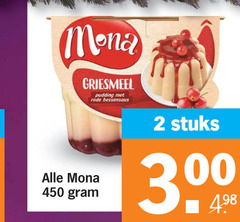  mona pudding 2 300 450 griesmeel rode bessensaus stuks 