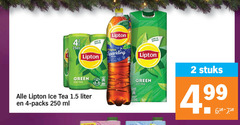  lipton ice tea 2 4 99 250 liter ml calories sugar green original sparkling stuks 