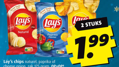  lays chips 2 taste naturel less paprika flavour cheese onion zak lama stuks 