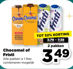  chocomel fristi chocolademelk drinkyoghurt 1 2 enige vernieuwd romig rood pakken liter combineren 