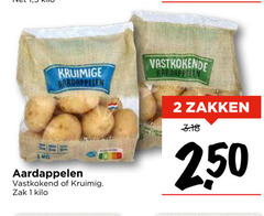  aardappelen 1 2 250 kruimige vastkokend kruimig zak kilo vastkokende zakken 