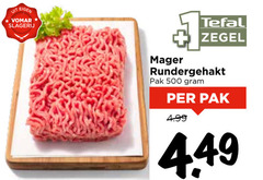  rundergehakt 500 slagerij tefal zegel pak 