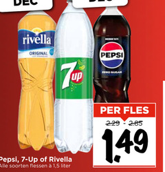  7-up pepsi rivella frisdrank cola 7 original zero up soorten flessen 1 5 liter fles 