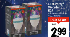  discolamp led party e27 roterende lamp fitting stuk 5.99 