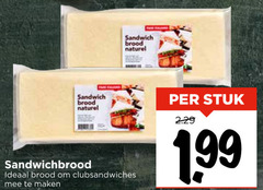  brood sandwich naturel sandwichbrood stuk 