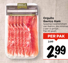  ham 2 60 jamon iberico spaanse kwaliteitsham minimaal jaar gerijpt pak 3.99 