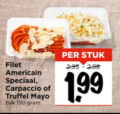  filet americain 150 carpaccio truffel mayo bak stuk 