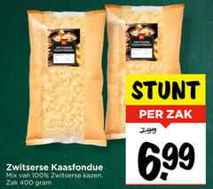  kaasfondue 100 400 zwitserse mix kazen zak 