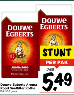  douwe egberts koffie 500 meester joure aroma rood evenwichtig rond snelfilter pak 