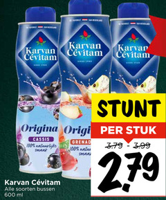  karvan cevitam limonadesiroop 100 279 600 origina originele stuk cassis grenadine smaal soorten bussen ml 