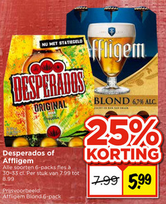  desperados affligem speciaalbieren 6 25 original beer blond 7 tequila soorten fles stuk pack 