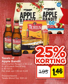  apple bandit texels speciaalbieren 6 25 30 300 00 texel soorten flessen pack fles blik stuk blond ml 